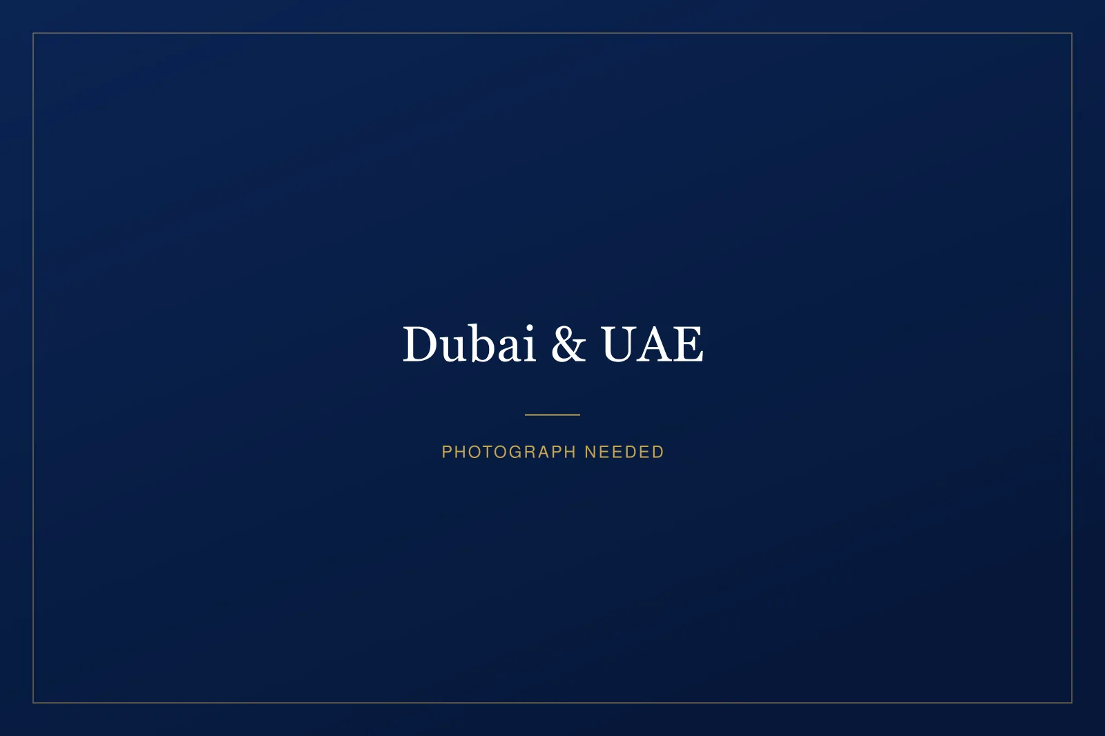 Dubai and the UAE, photograph to be supplied